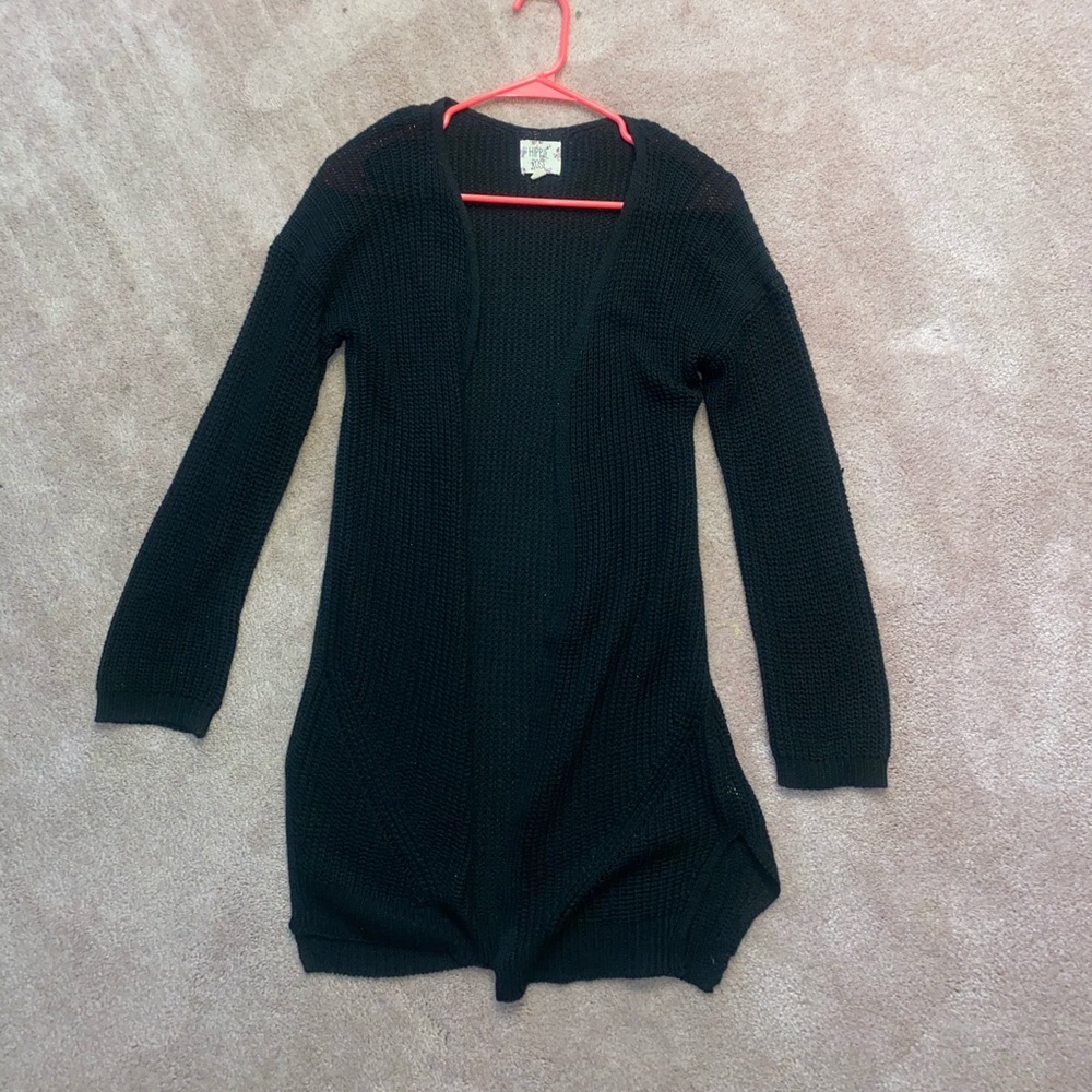 black cardigan